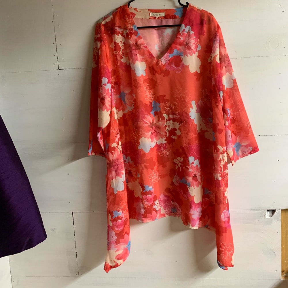 Sheer flowy shirt